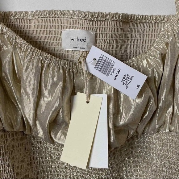 WILFRED ARITZIA Silver Metallic Ballard mini Dress - Picture 10 of 13